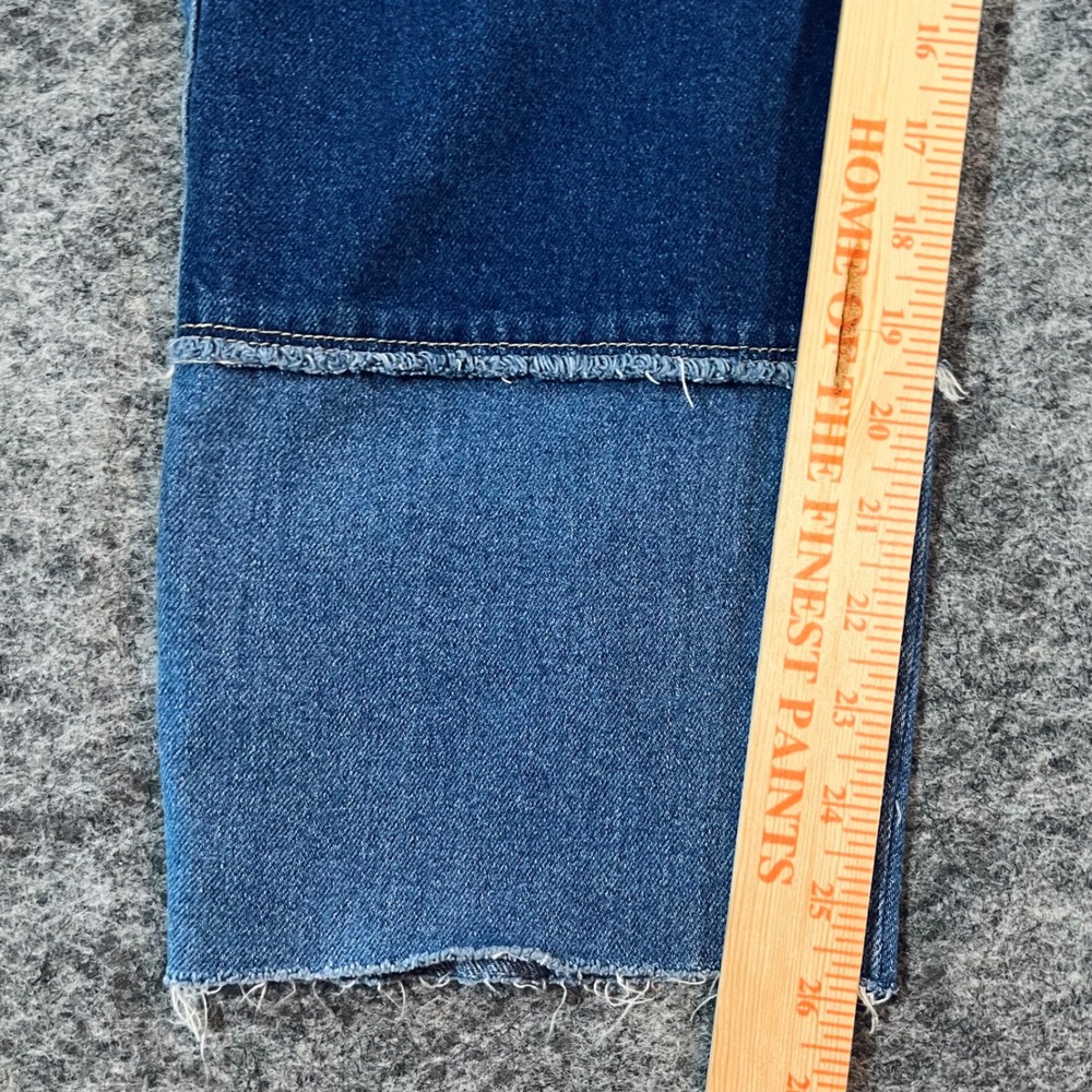 Hollister Patchwork Jeans Womens 9R Blue Ultra High Rise Straight 29x27 Y2K Boho - Picture 12 of 12